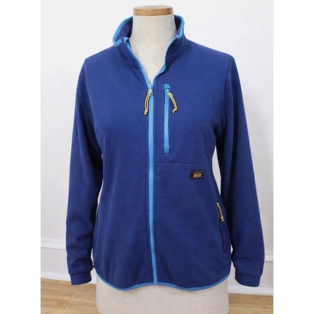NEW REI 2X‎ Blue Vintage-Style Trailsmith Polartec Fleece Full Zip Jacket XXL